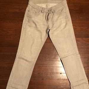 BCBG Maxazria light gray jeans